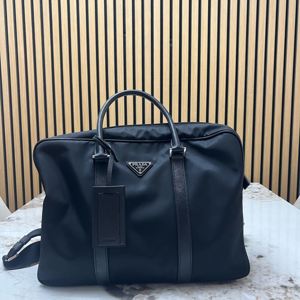 Prada Black Leather Briefcase - Picture 6 of 7